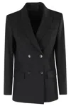 Seventy Double-breasted Tailored Jacket With Classic Lapel In Black