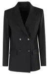 Seventy Double-breasted Tailored Jacket With Classic Lapel In Black