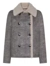 Seventy Double-breasted Jacket In Gray