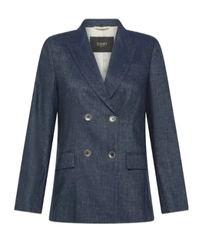 SEVENTY SEVENTY DOUBLE BREASTED TAILORED BLAZER