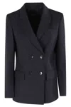 Seventy Double-breasted Tailored Jacket With Classic Lapel In Blue
