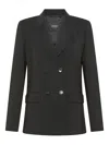 Seventy Double-breasted Three-quarter Sleeve Jacket In Gray