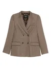 Seventy Double-breasted Wool Blazer In Brown
