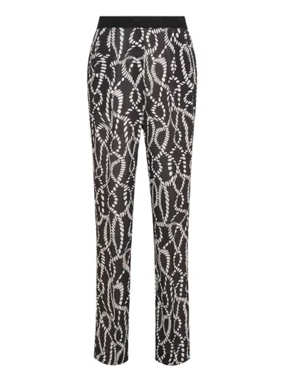 Seventy Double Darts Printed Long Stretch Pants In Multi