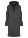 Seventy Double-faced Hooded Coat In Black