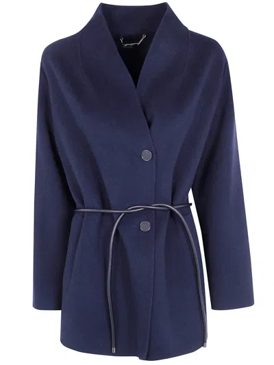 SEVENTY SEVENTY DOUBLE WOOL BLEND SHORT COAT