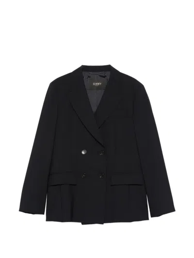 Seventy Double-breasted Blazer In Black