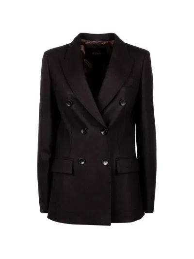 Seventy Double-breasted Jacket In Brown