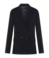 Seventy Double-breasted Jacket In Stretch Cool Wool In Blue