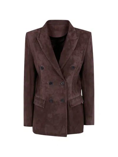 Seventy Long-sleeve Leather Jacket In Burgundy