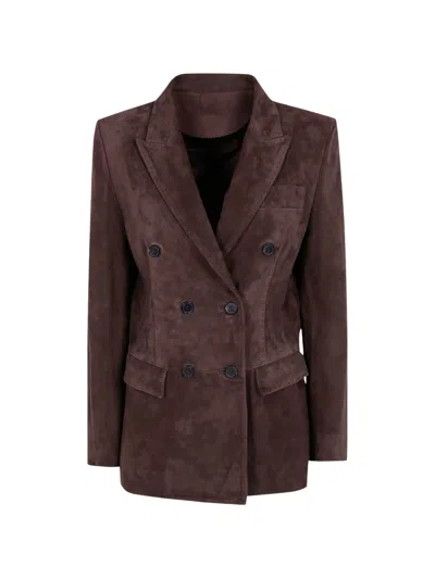 Seventy Double-breasted Tailored Blazer In Brown