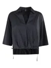 Seventy Drawstring Blouse In Black