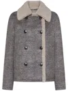 Seventy Double-breasted Jacket In Gray