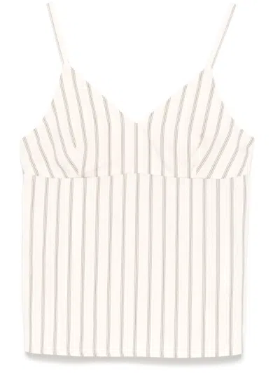 SEVENTY ECRU V-NECK TOP