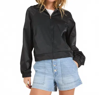Seventy Eight And Sunny Golden Hour Graphic Bomber Jacket In Black