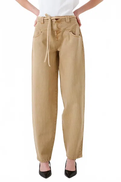 Seventy Eight And Sunny Mia High-rise Jean In Desert Sand In Neutral
