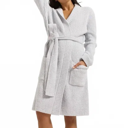 Seventy Eight And Sunny Twilight Knit Robe In Heather Grey In Gray