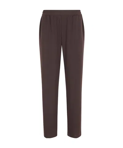Seventy Elastic Waist Casual Pants In Brown