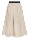 Seventy Elastic-waistband Pleated Skirt In Neutral