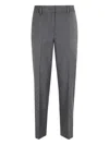 Seventy Tailored Cropped Trousers With Elasticated Waist In Black