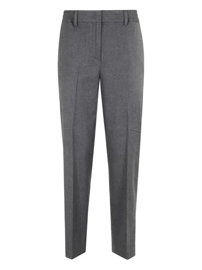 Seventy Elastic-waistband Pressed-crease Trousers In Black