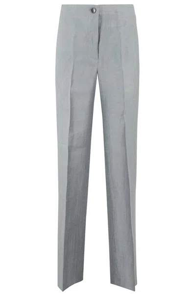 Seventy Knitwear Trousers With Elastic Back In Green