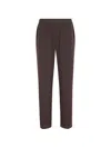 Seventy Elasticated Trousers In Brown