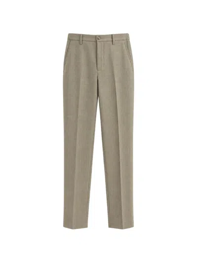 Seventy Elasticated-waistband Pressed-crease Trousers In Neutral