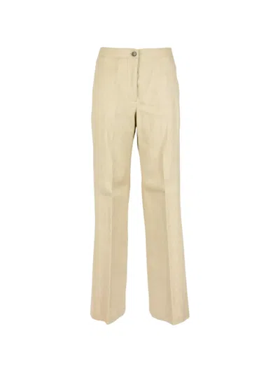 Seventy Elasticated-waistband Pressed-crease Trousers In Neutral