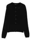 Seventy Embellished Button Cardigan In Black