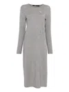 Seventy Embellished Long-sleeved Dress In Gray