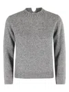Seventy Rhinestone-embellished Crew Neck Sweater In Gray