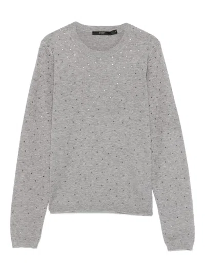 Seventy Embellished Round-neck Sweater In Gray