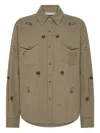 Seventy Embroidered Corduroy Shirt In Green