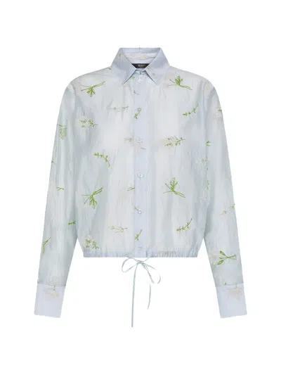 Seventy Embroidered Long-sleeve Shirt In Blue