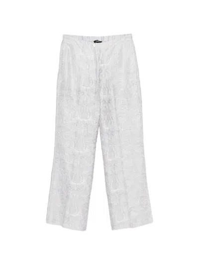 Seventy Embroidered Trousers In White