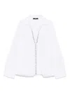 Seventy Classic V-neck White Shirt With Buttoned Cuffs In White