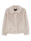 Seventy Faux-fur Long-sleeve Jacket In Neutral