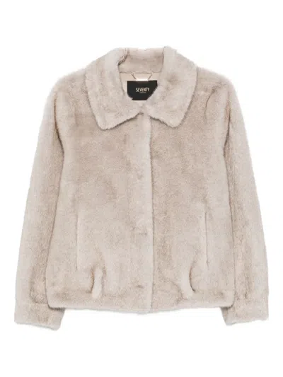 SEVENTY FAUX-FUR LONG-SLEEVE JACKET