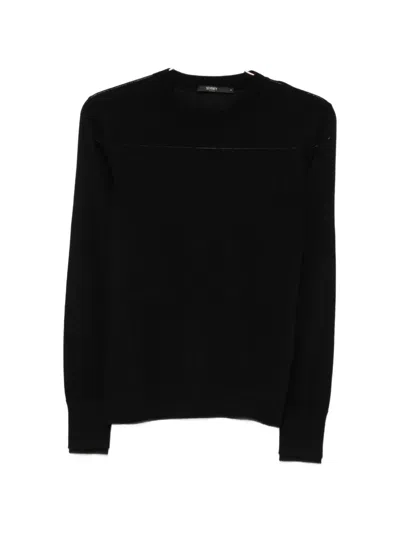 Seventy Fine-knit Wool Sweater In Black