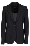 Seventy Fitted Technical Mesh Blazer With Classic Lapel