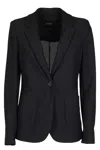 Seventy Fitted Technical Mesh Blazer With Classic Lapel
