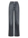 Seventy Belt Loop Denim Trousers In Black