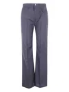 Seventy Flared Wool Trousers In Black