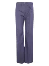 Seventy Flared Wool Trousers In Blue