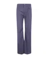 Seventy Flared Wool Trousers In Blue