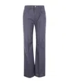 Seventy Flared Wool Trousers In Blue