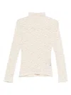 Seventy Floral-lace Turtleneck Sweater In Neutral