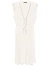 Seventy Bead-embellished Midi Dress In White