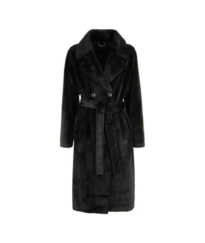 SEVENTY FUR COAT WITH SHEARLING COLLAR
